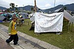 Zeltstadt Landvertriebener in der Hauptstadt Bogotá